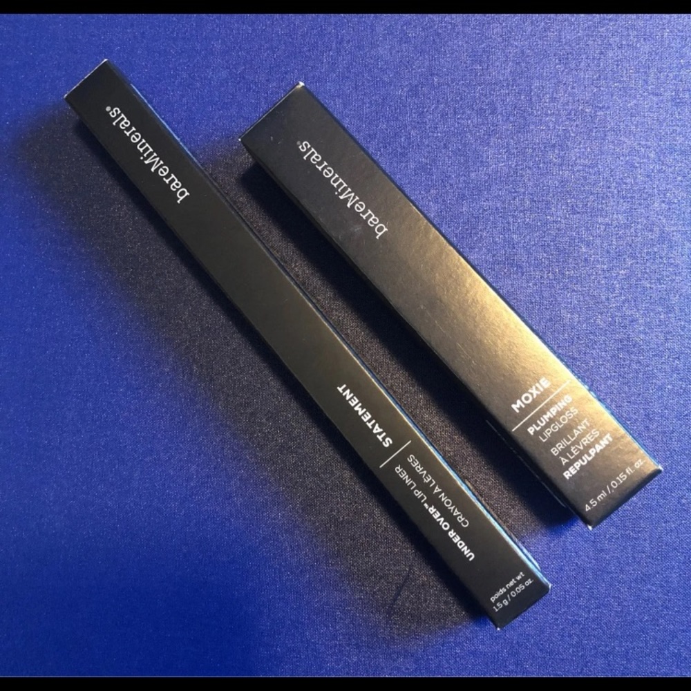 NIB bareminerals diva lipgloss & kiss-a-thon liner